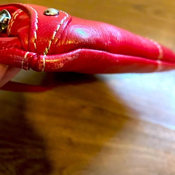 ili New York Leather Cross Body Bag - Bright Red - Picture 10 of 10